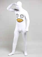 Combinaisons Zentai pour adultes en lycra et élasthanne blancs sexy en forme de canard combinaisons complètes pour le corps