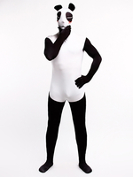 Combinaisons Zentai pour adultes Panda Sexy Lycra Spandex Noir Bloc de Couleur Animal Costumes Complets du Corps