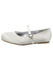 Concises chaussures ivoires de mariage pour filles plates de style ballet