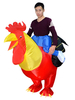 Coq Cosplay Carnaval Fantaisie Costume Drôle Costume Rouge Unisexe Mardi Gras Burlesque Polyester Combinaison Cadeaux