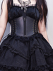 Corset Accessoires Gothique Lolita Noir Lacets Polyester