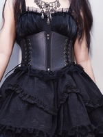 Corset Accessoires Gothique Lolita Noir Lacets Polyester