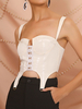 Corset blanc Top Bustier Sexy Bustier pour les femmes