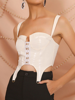 Corset blanc Top Bustier Sexy Bustier pour les femmes
