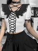 Corset lolita pour femme coton blanc