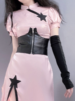Corset Noir Accessoires Lolita Noirs Cuir PU Divers