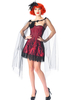 Corset robe avec cape 2 pièces à lacets décontracté rouge lacet corset pour femme