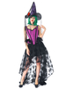 Corsets Dress For Women Purple Sexy Lace Up Overbust Corset And Black High Low Skirt