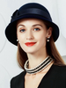 Cosplay Chapeau Accessoire bleu foncé en laine chapeau de fête Déguisements Halloween