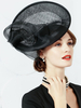 Cosplay Chapeau Accessoire noir en lin chapeau de fête Déguisements Halloween