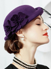 Cosplay Chapeau Accessoire violet foncé en laine chapeau de fête Déguisements Halloween