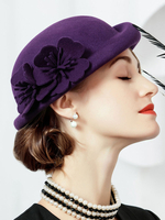 Cosplay Chapeau Accessoire violet foncé en laine chapeau de fête Déguisements Halloween