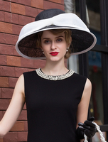 Cosplay Chapeau chapeau noir en lin Flapper de Toussaint Déguisements Halloween