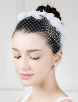 Cosplay Chapeau pour femme de fleur en soie blanc de Toussaint Flapper Déguisements Halloween