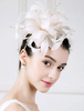 Cosplay Chapeau pour femme de plume écru blanc de Toussaint Flapper Déguisements Halloween