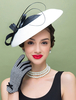 Cosplay Chapeau pour femme en fibre polyester blanc de Toussaint Flapper Déguisements Halloween