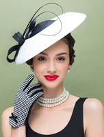Cosplay Chapeau pour femme en fibre polyester blanc de Toussaint Flapper Déguisements Halloween