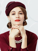 Cosplay Chapeau pour femme en laine bordeaux de fête chapeau Déguisements Halloween