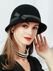 Cosplay Chapeau pour femme en laine noir de fête chapeau Déguisements Halloween