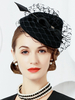 Cosplay Chapeau pour femme en laine noir de fête chapeau Déguisements Halloween