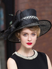 Cosplay Chapeau pour femme Toussaint Flapper en lin noir Déguisements Halloween
