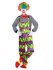cosplay costume de cirque clown avec cravate pour homme en fibre polyester en polyester pour adultes de fêtes verte Déguisements Halloween