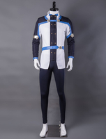 Cosplay Costume de Sword Art Online en tissu uniforme bleu ceinture&Manteaux&Gants&Pantalons&Top Déguisements Halloween