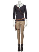 Cosplay Costume en lycra spandex gris Top&Pantalons&Vest&ceinture&Robe Déguisements Halloween