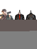 Cosplay Costume en Synthétique noir Pantalons&ceinture&avec accessoire&Chemise&Gilet&et cravate Déguisements Halloween