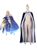 Cosplay Costume Type-moon en flanelle bleu comme Saber Cape Déguisements Halloween