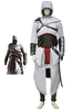 Cosplay Costume Velours molleton blanc Pantalons&Cummerbund&Gants&avec accessoire&bonnet&Manteaux&Coudière Déguisements Halloween