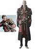 Cosplay dans Assassins Creed en tissu uniforme noir Pantalons&ceinture&Gants&avec accessoire&Chemise&et pauldron&Manteaux Déguisements Halloween