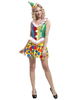 cosplay de cirque clown Coiffure pour femme en fibre polyester en polyester pour adultes de fêtes jaune Déguisements Halloween