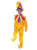 cosplay de cirque clown de fêtes Combinaison en fibre polyester en polyester jaune pour enfants Déguisements Halloween