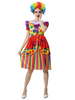 cosplay de cirque clown Robe pour femme en fibre polyester en polyester pour adultes de fêtes rouge Déguisements Halloween