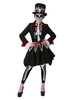 cosplay de fête des morts Squelette bicolore de Toussaint Accessoire pour fille en polyester en polyester pour enfants noire Déguisements Halloween