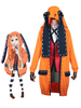 Cosplay de Gambling School pour femme Jupe Ensemble Animé japonaise en tissu uniforme orange Déguisements Halloween