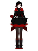 Cosplay de Split couleur Satin rubis Rose rouge Déguisements Halloween