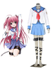 Cosplay Déguisements Halloween Angel Beats Yui 2021 Costume Uniforme scolaire Déguisements Halloween