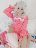 Cosplay en coton mélangé rose Shorts&avec noeud&Top Déguisements Halloween