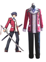 Cosplay en tissu uniforme rouge Cravate&Chemise&Top&Pantalons Déguisements Halloween