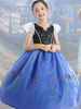 Cosplay Série Disney Princesse Romance sur glace Anna Princess Haut de gamme robe jupe Déguisements Halloween Performance Costume