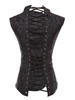 Costume 2021 Noir Steampunk Métal Détails à Lacet Corset Femmes Déguisements Halloween