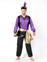 Costume Arabie Cosplay Homme Violet Déguisements Halloween