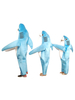 Costume bébé requin combinaisons en velours bleu pour enfants Halloween