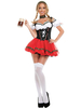 Costume Bière Fille Noir Rouge Choker Robe Ensemble Costumes De Fêtes Costumes Oktoberfest Costumes Déguisements Halloween