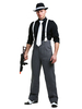 Costume Charleston Déguisements Halloween classique pour adultes Cravate bretelle Ensemble en fibre polyester