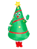 Costume darbre de Noël Costume drôle Combinaison de Noël unisexe Fibre de polyester verte Costumes de vacances de Noël