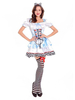 Costume dDéguisements Halloween Alice au pays des merveilles femmes bleu clair robes et coiffures