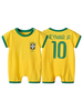 Costume dDéguisements Halloween Enfants Combinaisons à Manches Courtes Coupe du Monde FIFA Neymar 2021